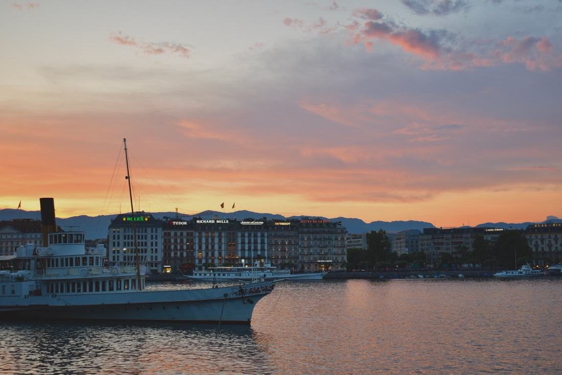 Coucher de soleil sur la rade